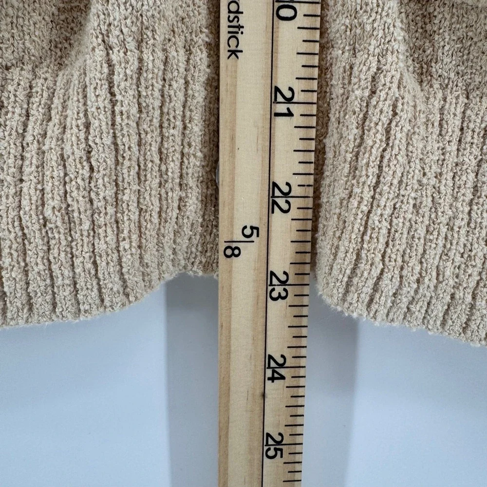 Alex Mill Cardigan Womens Medium Tan Cotton Blend Knit‎ Button Front Pocket